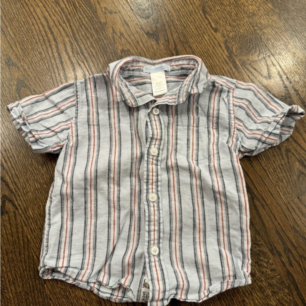 Janie and Jack button down short sleeve shirt 18 to 24 months